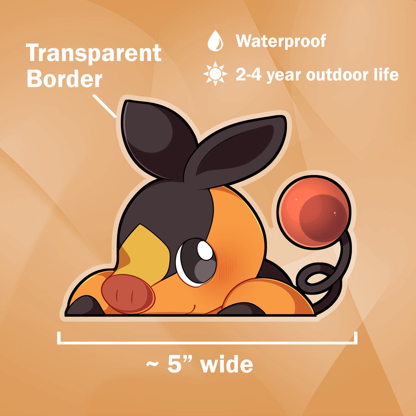 Tepig Peeker Sticker