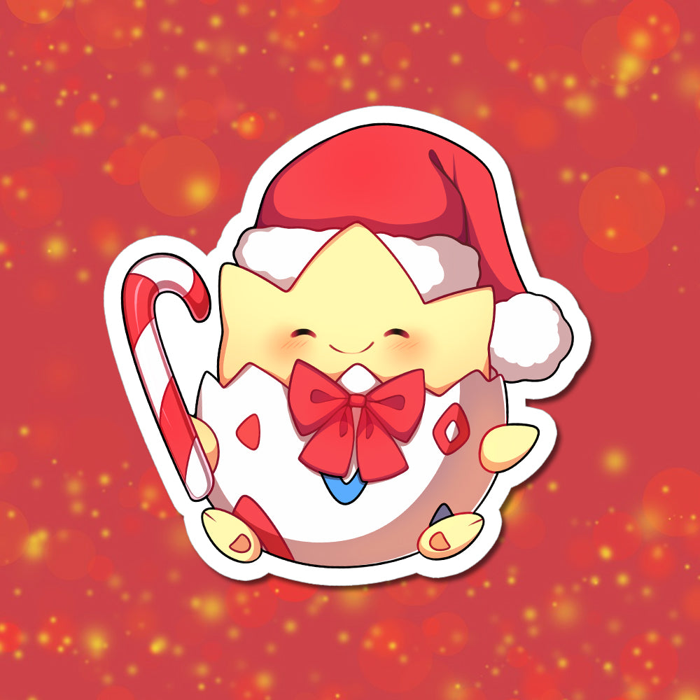 Togepi Christmas Vinyl Sticker