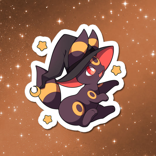 Umbreon Witch Hat Vinyl Sticker