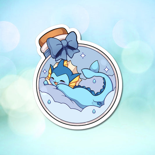 Vaporeon In A Bottle Vinyl Sticker