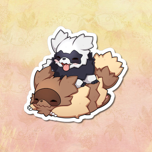 Zigzagoon & Galarian Zigzagoon Vinyl Sticker