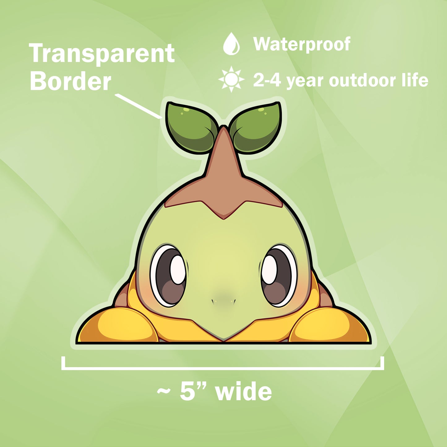 Turtwig Peeker Sticker