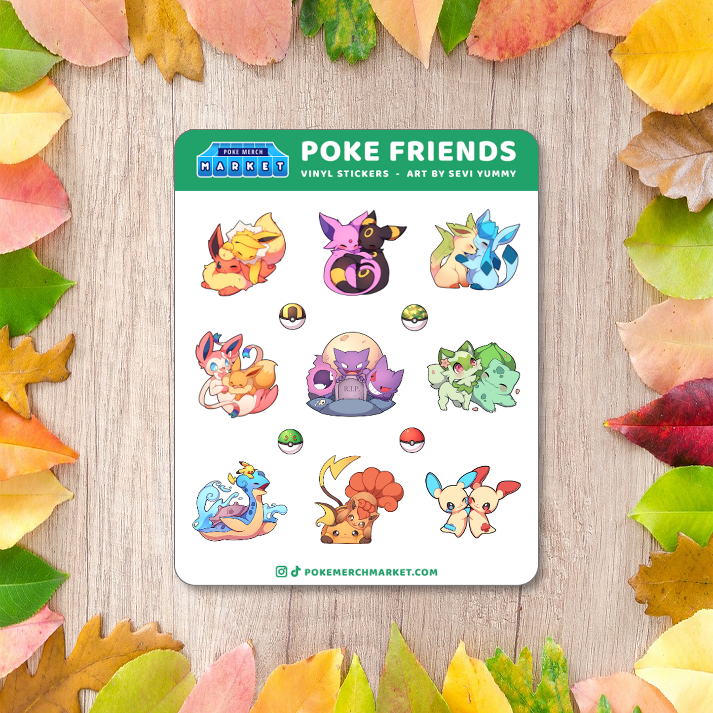 Poke Friends Vinyl Sticker Sheet