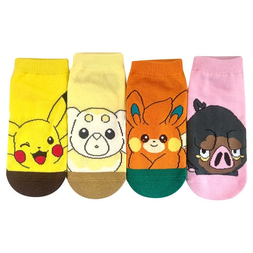 Fidough, Pawmi, Lechonk & Pikachu Ankle Sock Set (4pc)