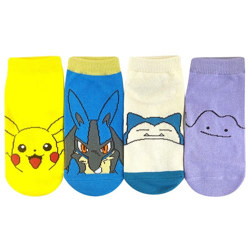 Lucario, Snorlax, Ditto & Pikachu Ankle Sock Set (4pc)