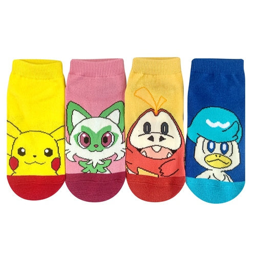 Paldea Starters & Pikachu Ankle Sock Set (4pc)