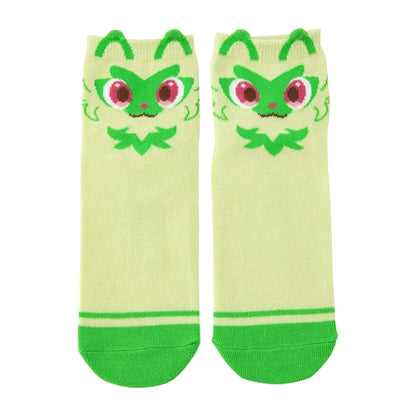 Sprigatito (with Ears) Mid Crew Socks