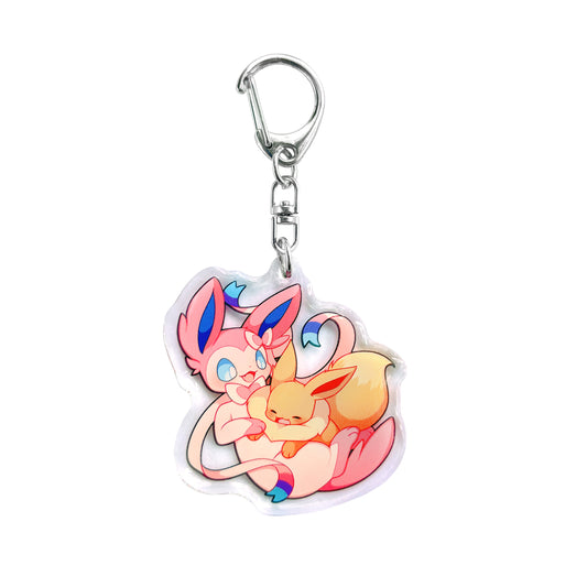 Sylveon & Eevee Keychain