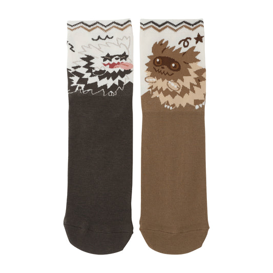Zigzagoon & Galarian Zigzagoon Mid Crew Socks