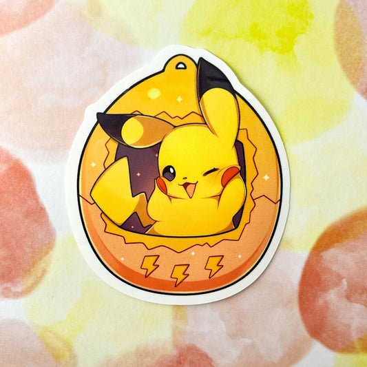 Pikachu Tamagotchi Vinyl Sticker