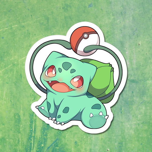 Bulbasaur with Pokeball Vinyl Sticker