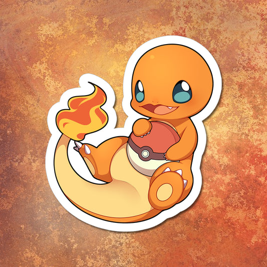 Charmander with Pokeball Vinyl Sticker