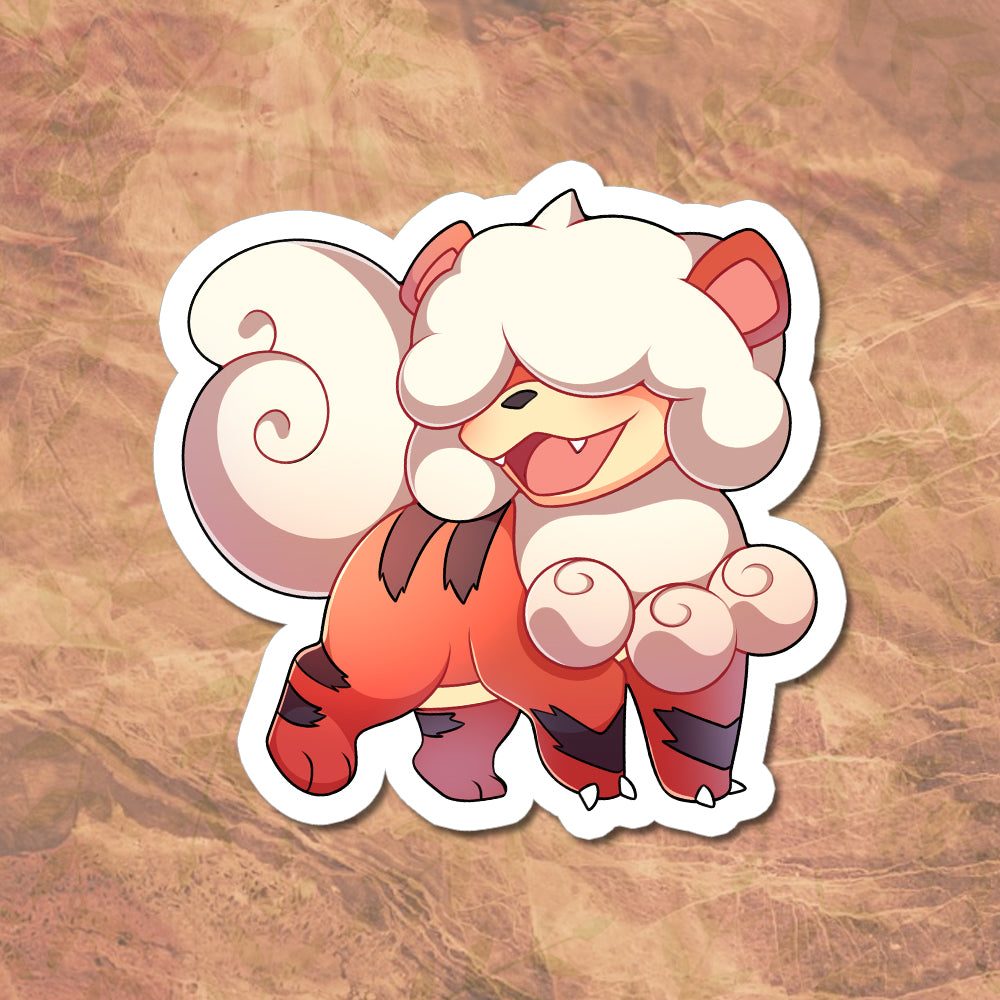 Hisuian Growlithe Vinyl Sticker