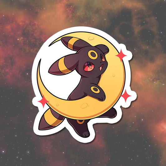 Umbreon with Crescent Moon Vinyl Sticker