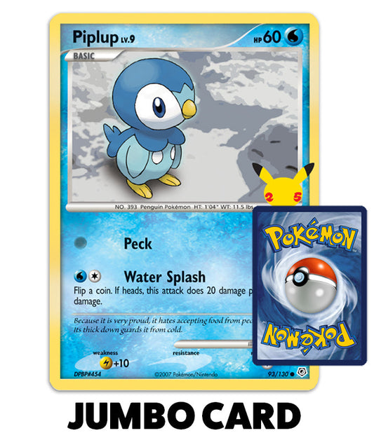 First Partner Pack Piplup Jumbo Card