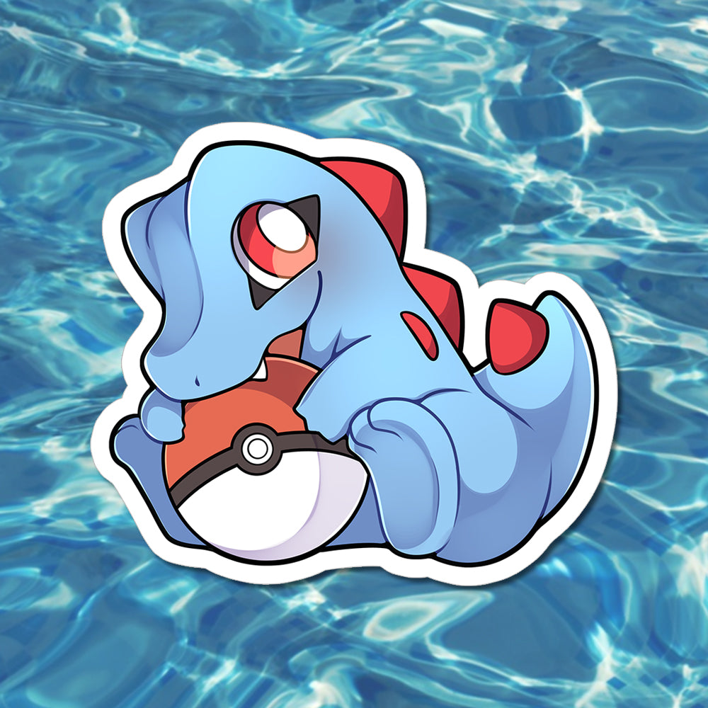 Totodile with Pokeball Vinyl Sticker